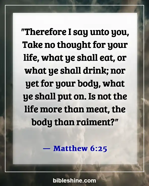 God Will Take Care Of You Bible Verses (Matthew 6:25)