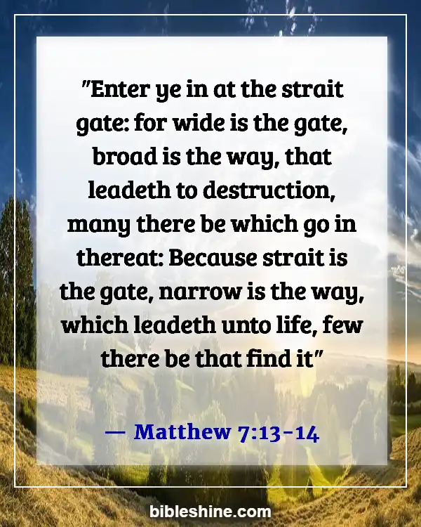 Bible Verses About Warning Before Destruction (Matthew 7:13-14)