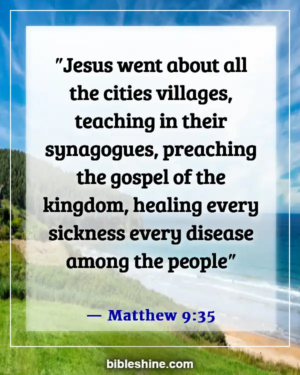 Bible Verses About God Heals All Diseases (Matthew 9:35)