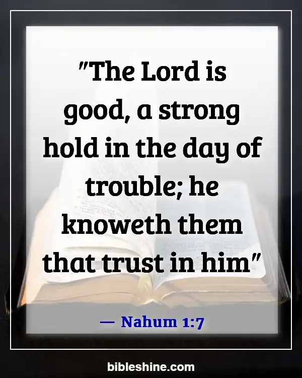 God Will Take Care Of You Bible Verses (Nahum 1:7)