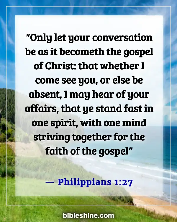 Bible Verses About Serving The Church (Philippians 1:27)