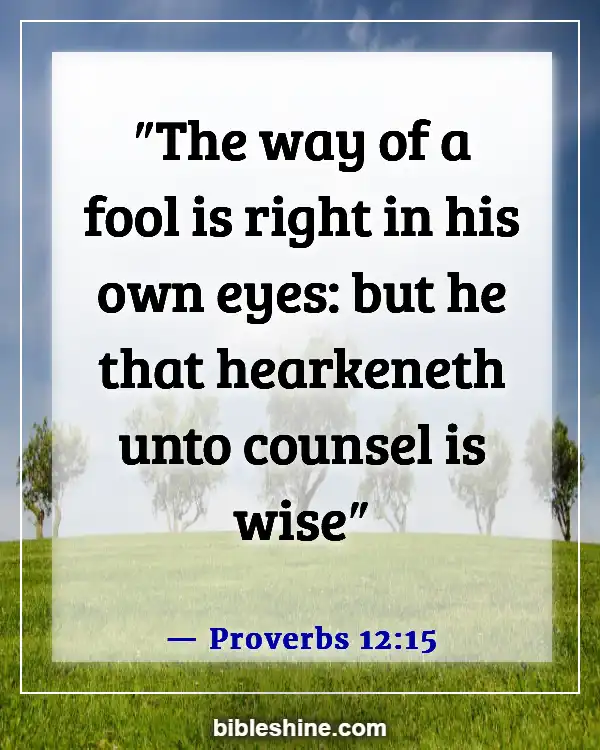 Bible Verses About Too Much Knowledge Is Dangerous (Proverbs 12:15)