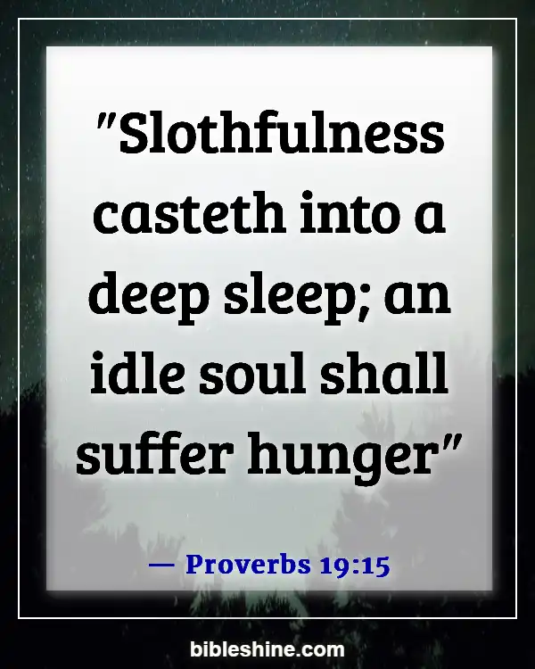 Bible Verses About Sleeping Too Much (Proverbs 19:15)