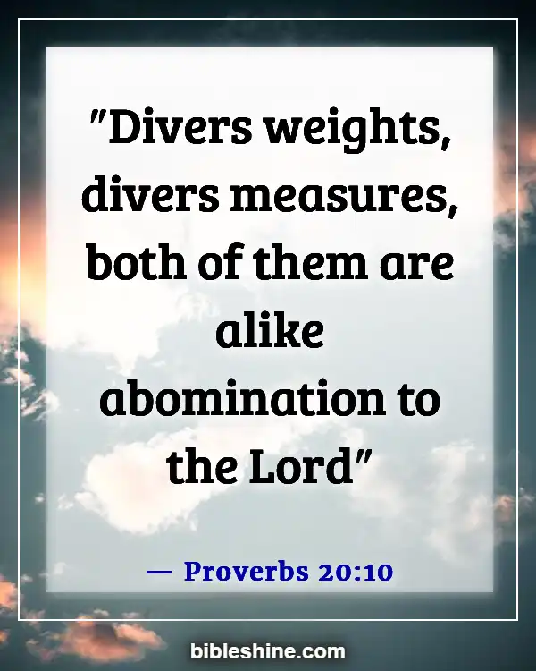 Bible Verses About Abomination (Proverbs 20:10)