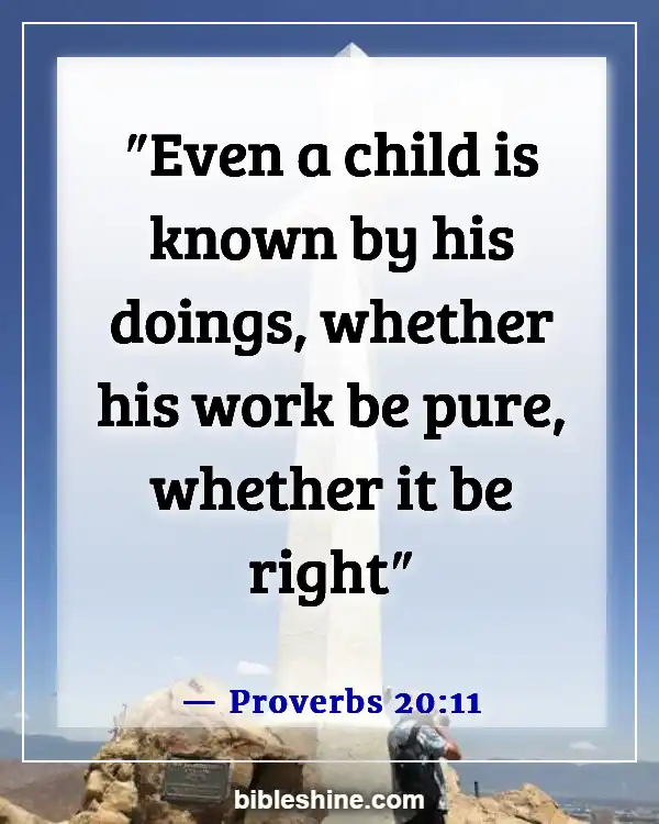 Bible Verses About Behavior (Proverbs 20:11)