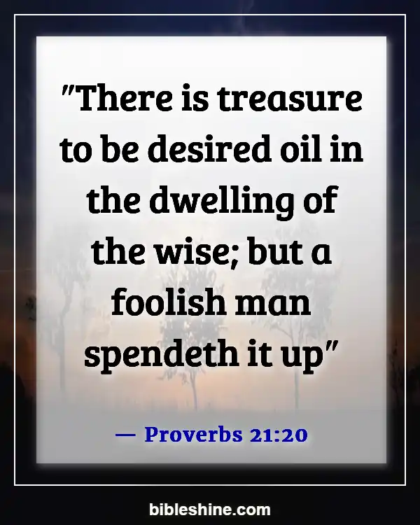 Bible Verses About Accumulating Wealth (Proverbs 21:20)