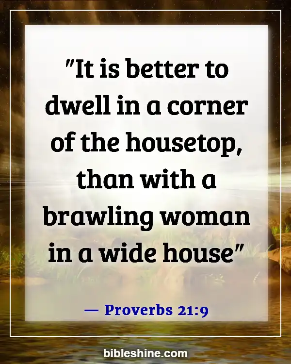 A Wife That Disrespects Her Husband Bible Verse (Proverbs 21:9)