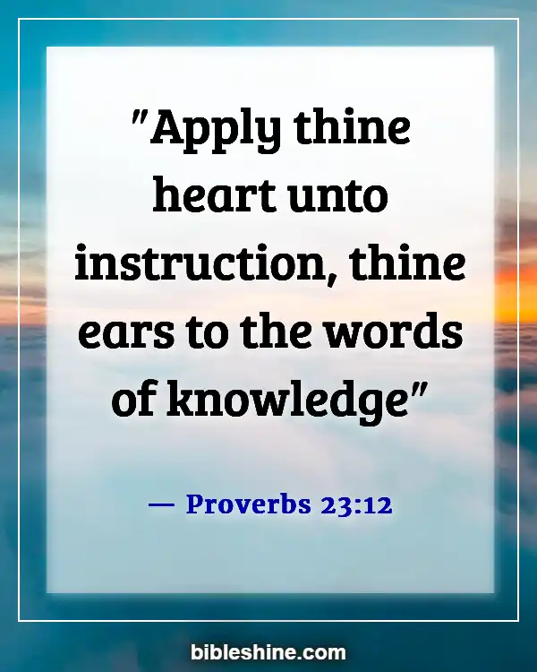 Bible Verses About Listening (Proverbs 23:12)