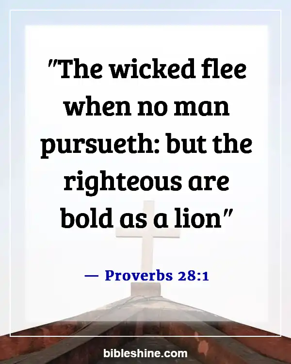 Bible Verses About Self Confidence (Proverbs 28:1)