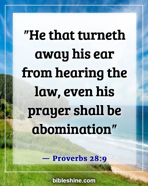 Bible Verses About Abomination (Proverbs 28:9)