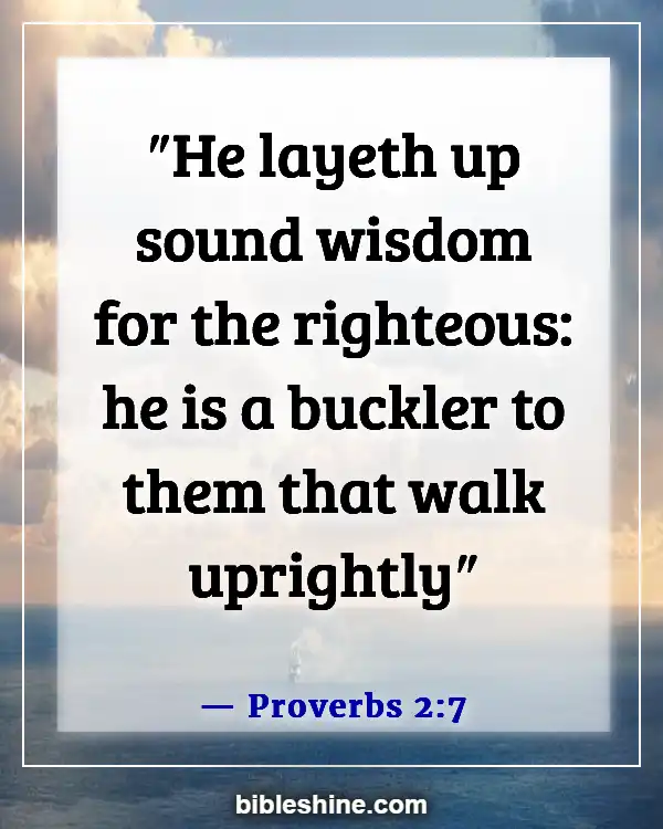 Bible Verses About Righteousness (Proverbs 2:7)