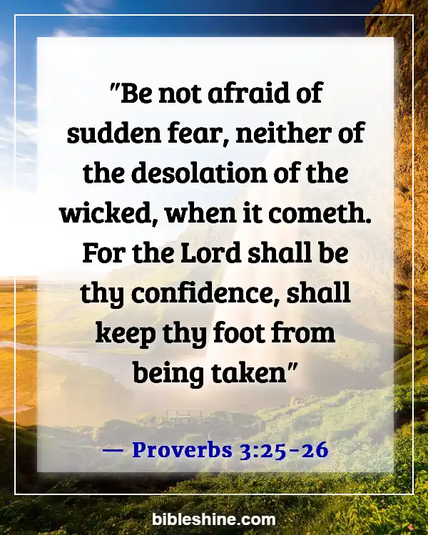 Bible Verses To Keep The Devil Away (Proverbs 3:25-26)