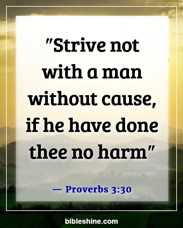 Bible Verses About Conflict Resolution (Proverbs 3:30)