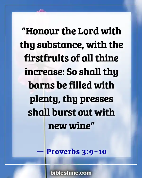 Bible Verses About God's Provision (Proverbs 3:9-10)