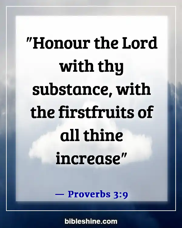 Bible Verses On Tithes And Offerings (Proverbs 3:9)