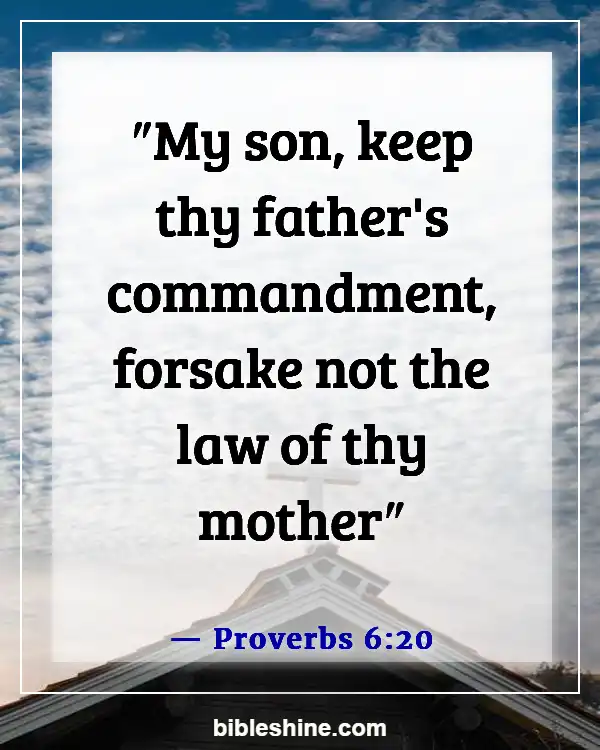 Taking Care Of Your Elderly Parents Bible Verse (Proverbs 6:20)