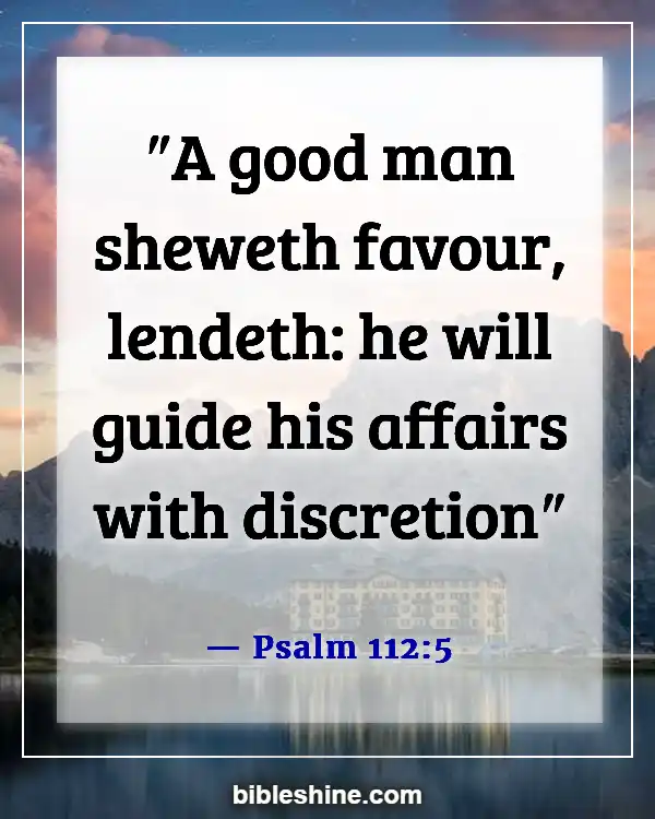 Bible Verses About Financial Hardship (Psalm 112:5)