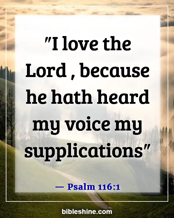 Bible Verses About God Hears Our Prayers (Psalm 116:1)