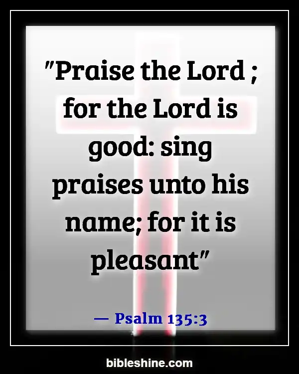 Bible Verses About Singing (Psalm 135:3)