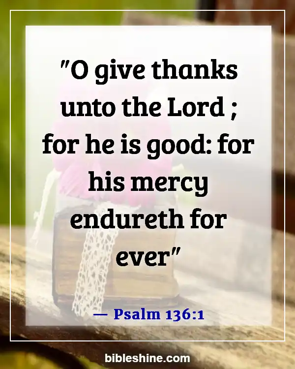 Bible Verses About Gods Mercy (Psalm 136:1)