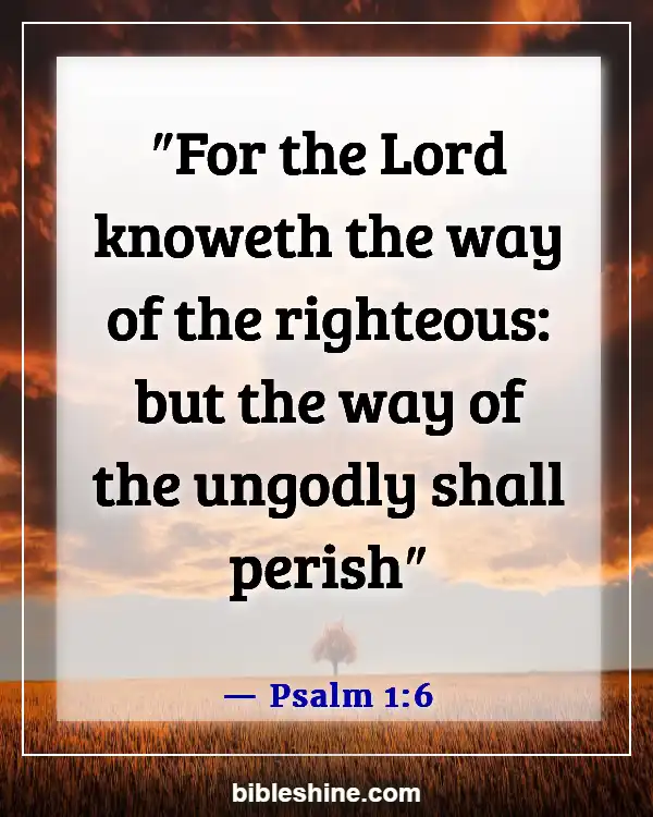 Bible Verses About Righteousness (Psalm 1:6)