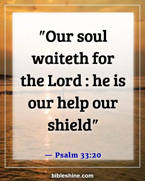 Bible Verses About Waiting Upon The Lord (Psalm 33:20)