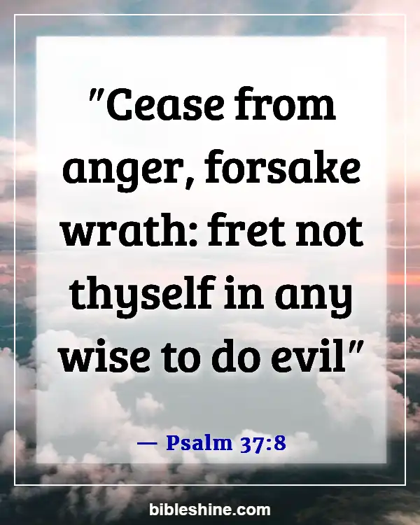 Bible Verse About Controlling Emotions (Psalm 37:8)