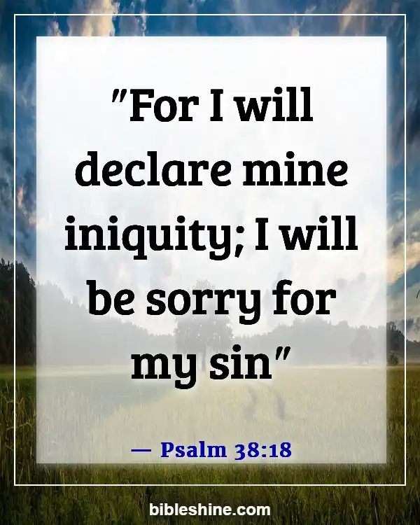 Bible Verses About Confessing Sins (Psalm 38:18)