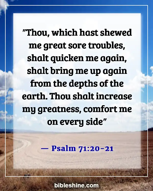 Bible Verses About Suffering And Hope (Psalm 71:20-21)