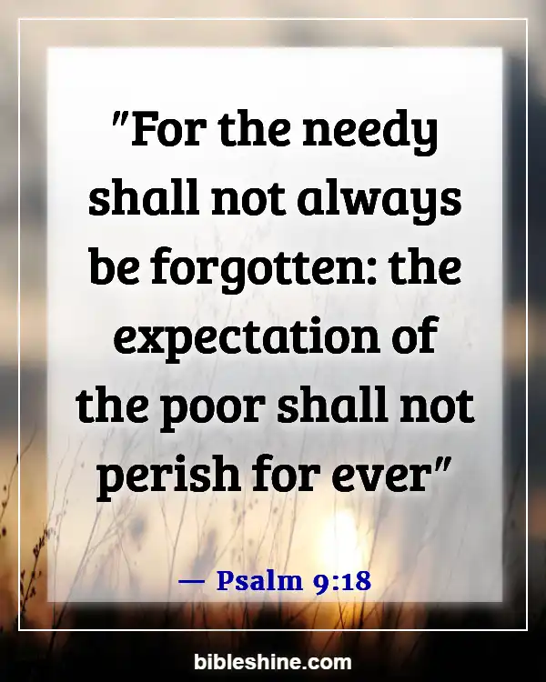 Bible Verses About Financial Hardship (Psalm 9:18)