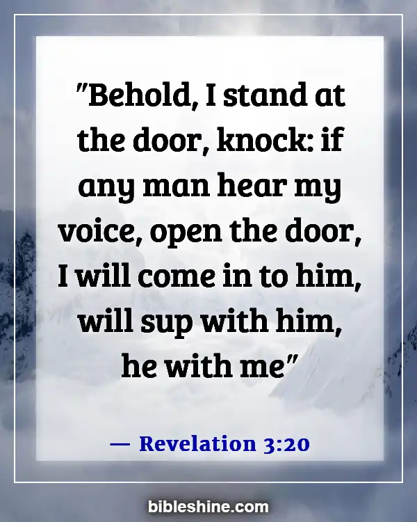 Bible Verses About Listening To The Voice Of God (Revelation 3:20)