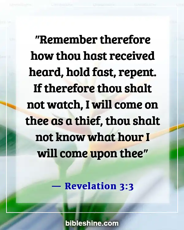 Bible Verses About Warning Before Destruction (Revelation 3:3)