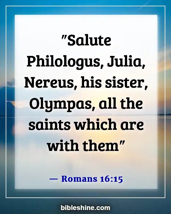 Bible Verse About Women Preachers (Romans 16:15)