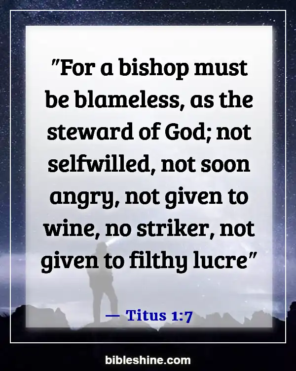 Bible Verses About Warning Drinking Wine And Alcohol (Titus 1:7)