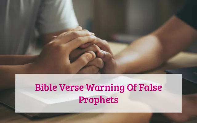 Bible Verse Warning Of False Prophets