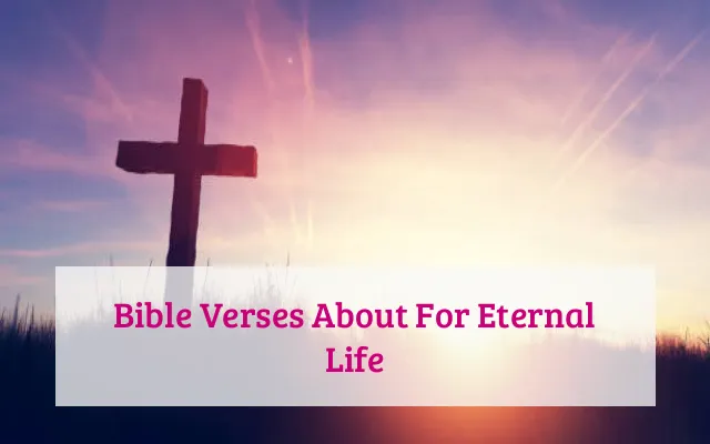 Bible Verses About For Eternal Life