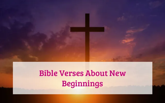 Bible Verses About New Beginnings