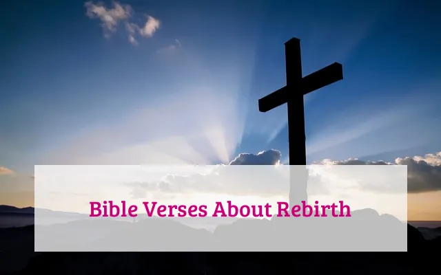 Bible Verses About Rebirth